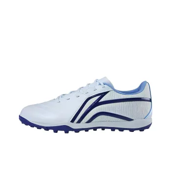 LiNing AG Rubber Short Studs Artificial Ground Cushioning Anti Slip And Wear Resistant Soccer Shoes Men's Blue White