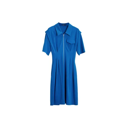 ELLE Short-Sleeved Dresses Women's Royal Blue