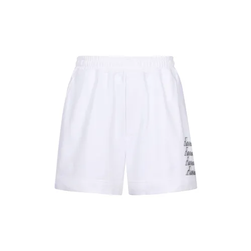 WE11DONE Metallic Logo Print Shorts
