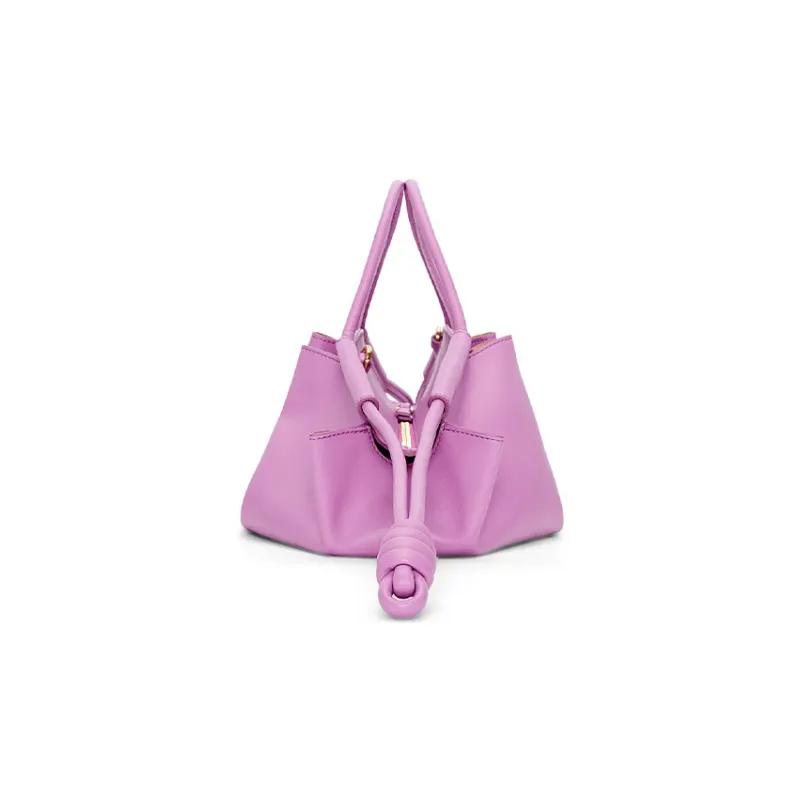 LOEWE Shiny Nappa Cow Leather Dumpling Bag Shoulder Bag Crossbody Bag Handbag Small Size Women's Purple-2
