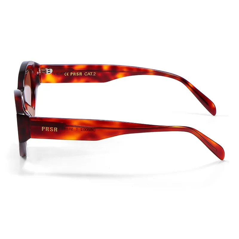 Prsr Irregular Shape Sunglasses Unisex White/Tortoiseshell-5