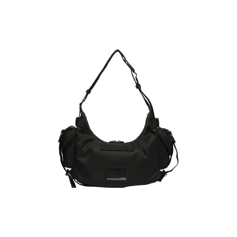 MOSCHINO SMILEY Collaboration Cotton Hobo Bag Crossbody Bag Shoulder Bag Men's Black-4