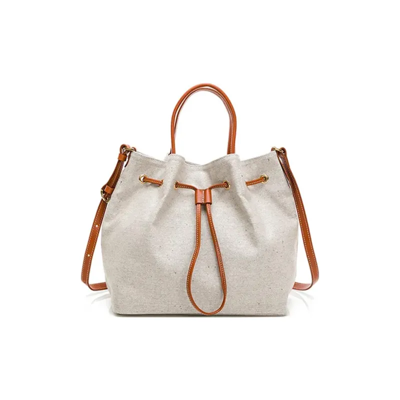 Furla Gioia Grained Leather Bucket Bags Shoulder Bag Crossbody Bag Mini Women's White-0
