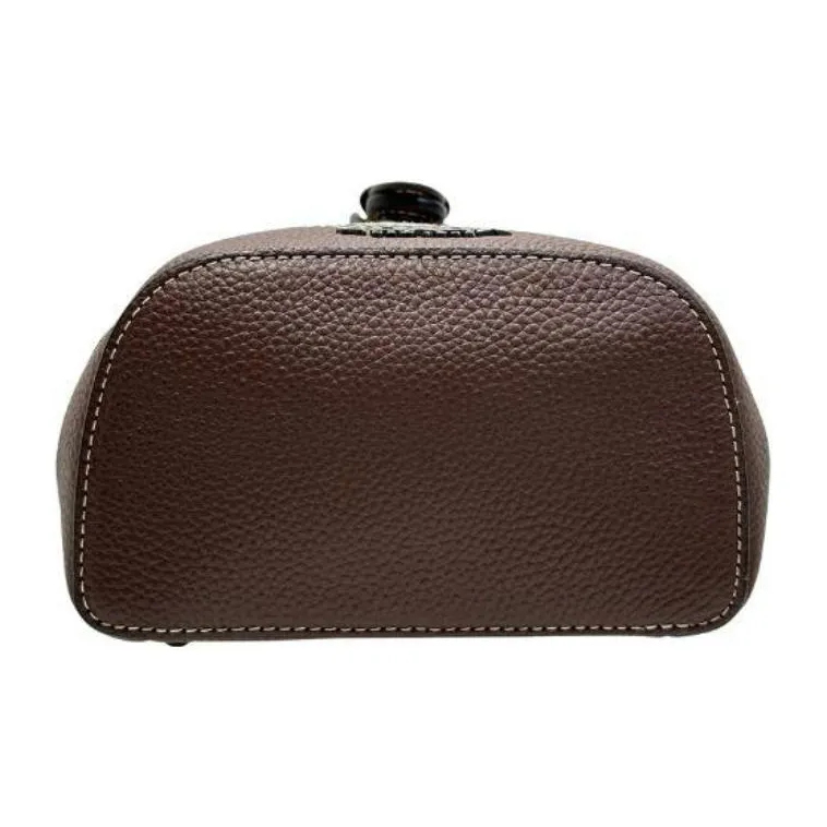 COACH Hudson Pebbled Leather With Canvas Sling Bag, Crossbody Bag Mini Men's Beige & Red Brown-2