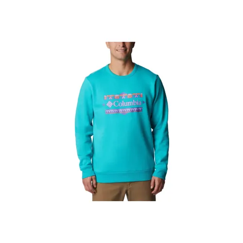 Columbia Sweatshirts Men Bright Aqua Green