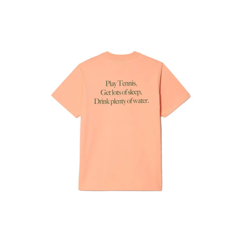 Sporty & Rich X LACOSTE T Shirts Unisex Orange-1