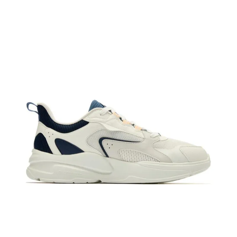 QIAODAN Breathable And Resilient Low Top Casual Running Shoes Men's Blue White-1