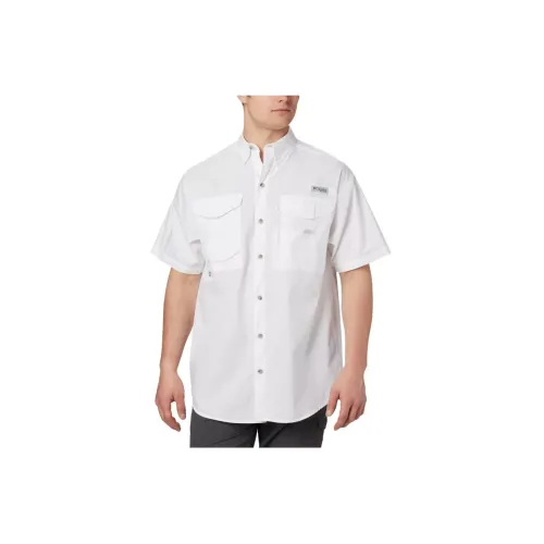 Columbia PFG Bonehead Shirts Men White