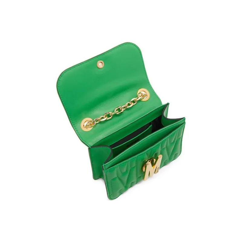 MOSCHINO Sheepskin Crossbody Bag Shoulder Bag Women's Green-4