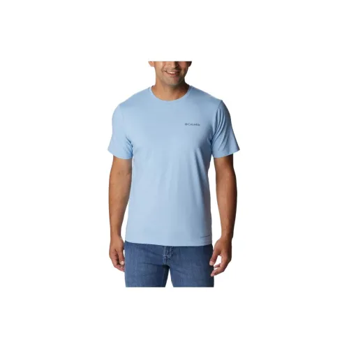 Columbia Tech Trail T-Shirts Men Blue