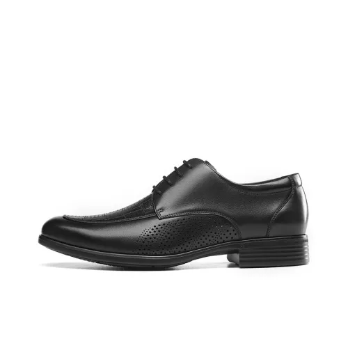 KANGNAI Men's Casual Shoes Men Low Top Black/Brown
