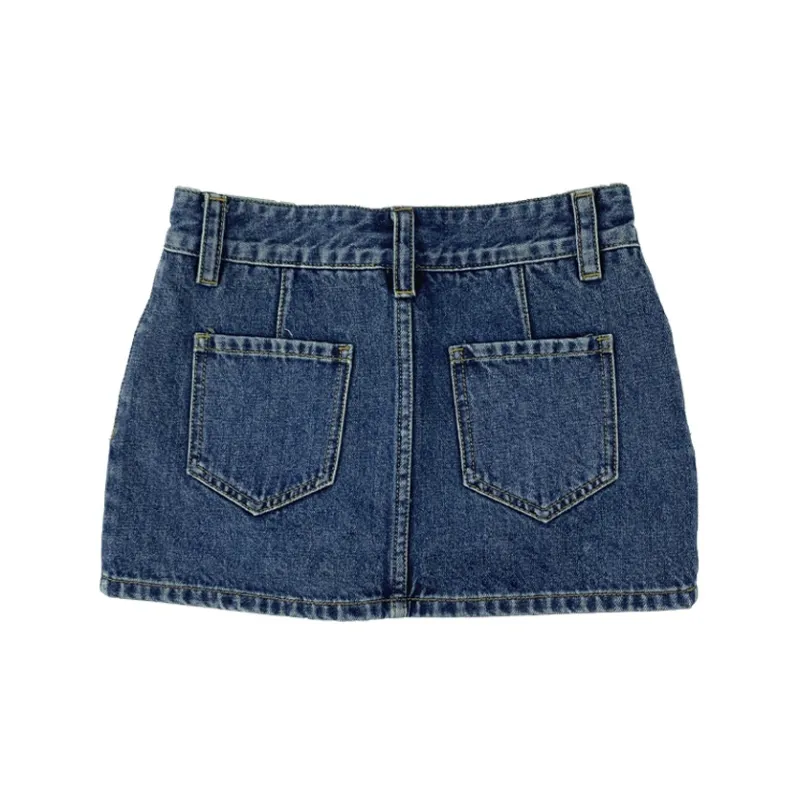 MeiHaoStore Casual Short Skirts Women's Blue-1