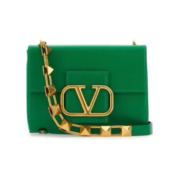 Valentino GARAVANI Calfskin Shoulder Bag, Crossbody Bag Women's Green
