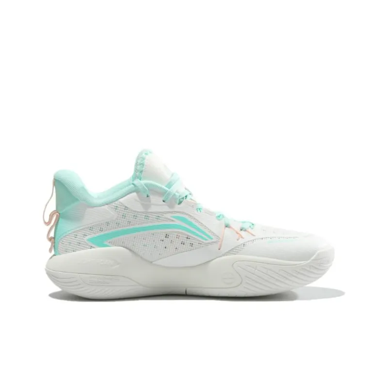 LiNing Cushioning Wear Resistant Mid Top Basketball Shoes Men's Green-1