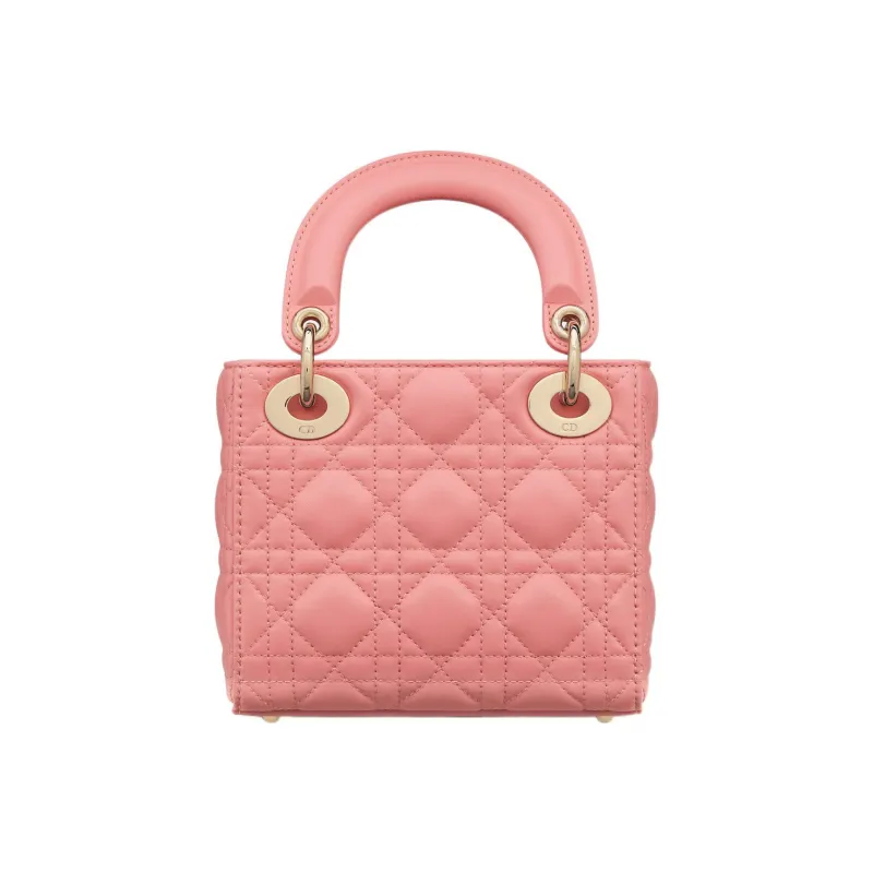 DIOR Lady Dior Sheepskin Dior Bag Shoulder Bag Crossbody Bag Handbag Mini Women's Light Pink-4