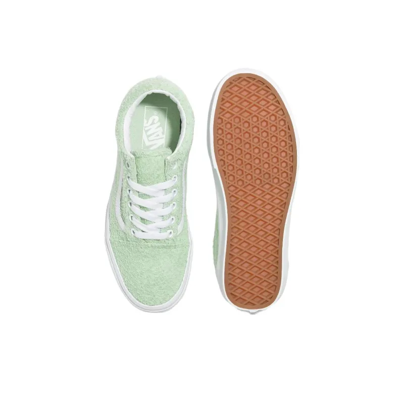 Vans Old Skool Anti Slip Wear Resistant Low Top Skateboard Shoes Unisex Green White-4