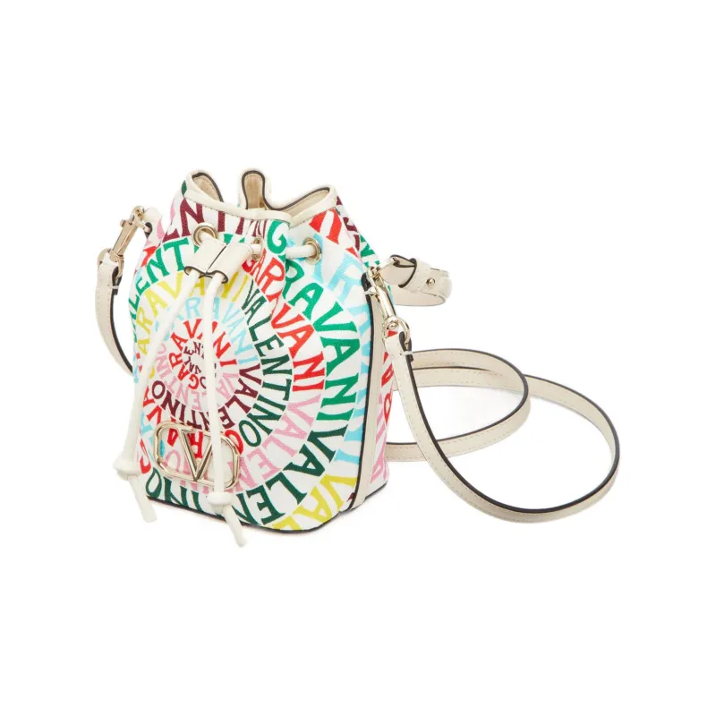 Valentino GARAVANI Canvas Bag, Bucket Bag, Shoulder Bag, Crossbody Bag, Handbag Mini Women's Multicolor-4