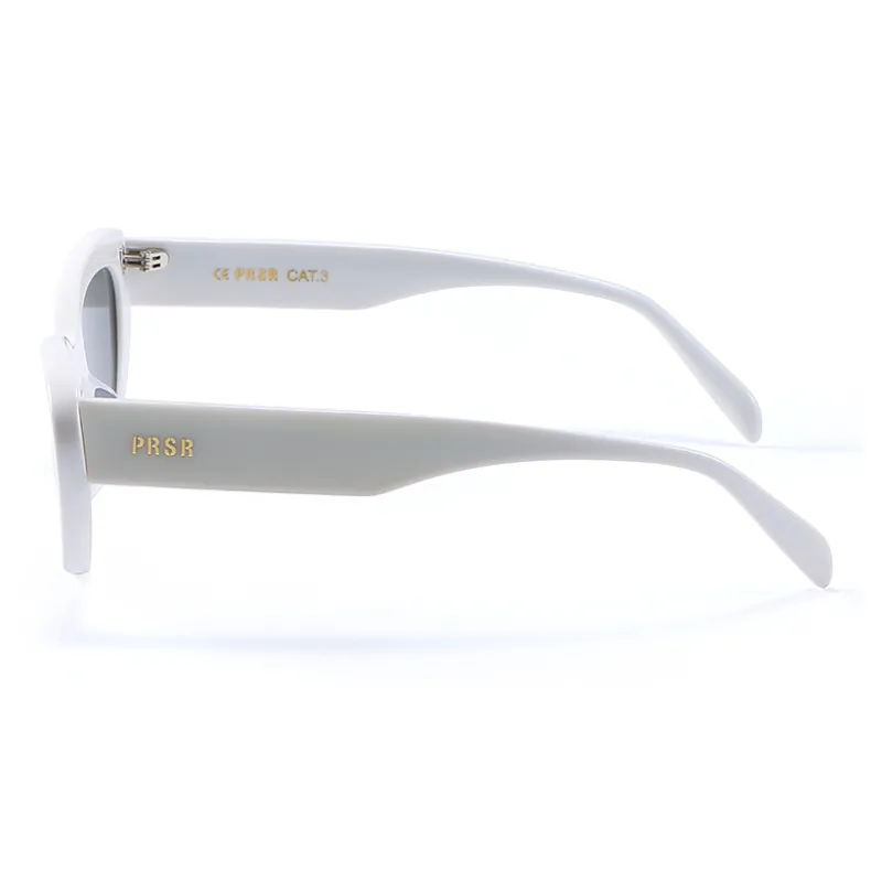 Prsr Irregular Shape Sunglasses Unisex White/Tortoiseshell-2
