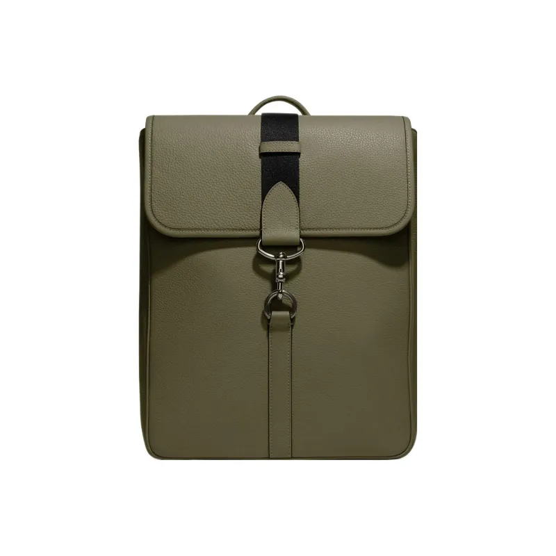 COACH Pebbled Leather Laptop Bag Backpack Tubas Men's Grass Green-0