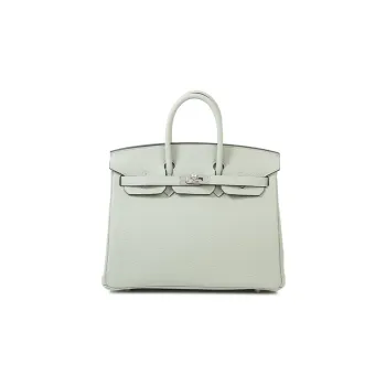 HERMES Birkin Togo Calfskin And Cow Leather Combo Birkin Bag Handbags Women's 0W Snow Gray Ice Crystal Gray
