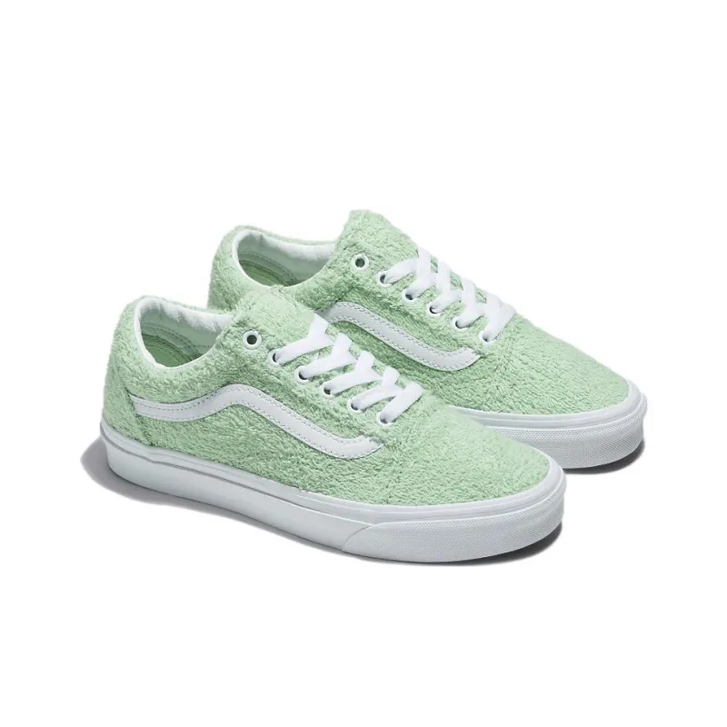 Vans Old Skool Anti Slip Wear Resistant Low Top Skateboard Shoes Unisex Green White-2