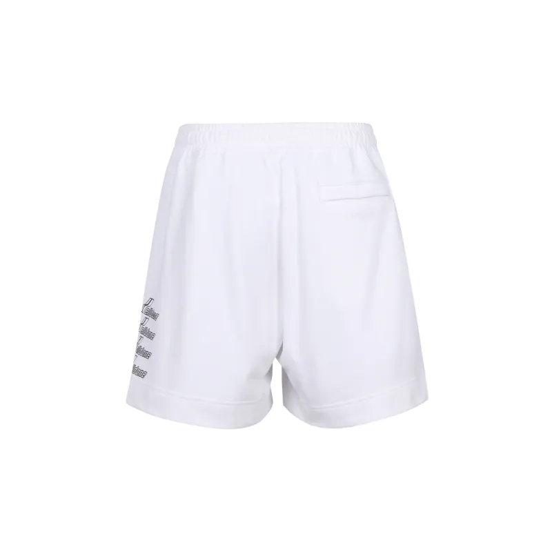 WE11DONE Metallic Logo Print Shorts-2