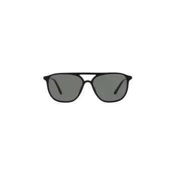 GIORGIO ARMANI Plate Frame Aviator Sunglasses Men's Black