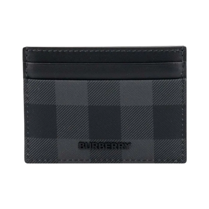 Burberry Cotton Wallet, Card Holder Men's Black Gray-0