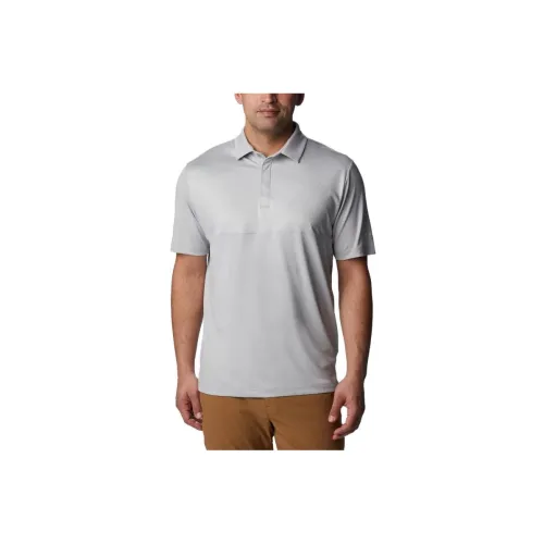 Columbia Polo Shirts Men Cool Gray