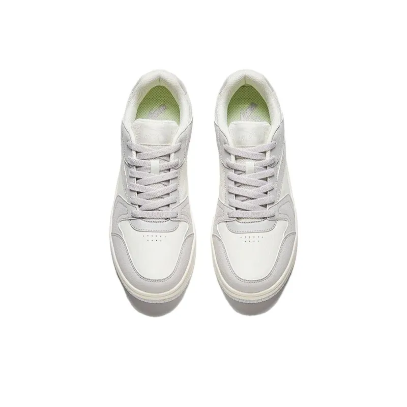 Anta Slip Resistant Low Top Skateboard Shoes Men's White Gray-1