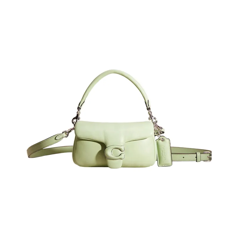 COACH Pillow Leather God Of Wine Bag, Handbag, Shoulder Bag Small Size Women's Green-0