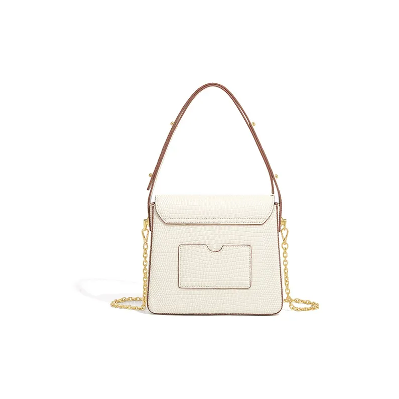 Gong Xuan Lizard Embossed Cow Leather Chain Bag, Shoulder Bag, Crossbody Bag, Handbag Regular Women's-2