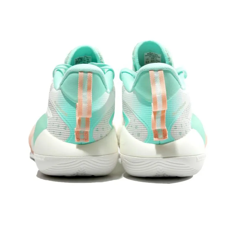 LiNing Cushioning Wear Resistant Mid Top Basketball Shoes Men's Green-4