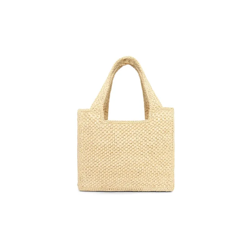 LOEWE Raffia Fiber Tote Bag Shopping Bag Handbag Mini Women's Natural-3