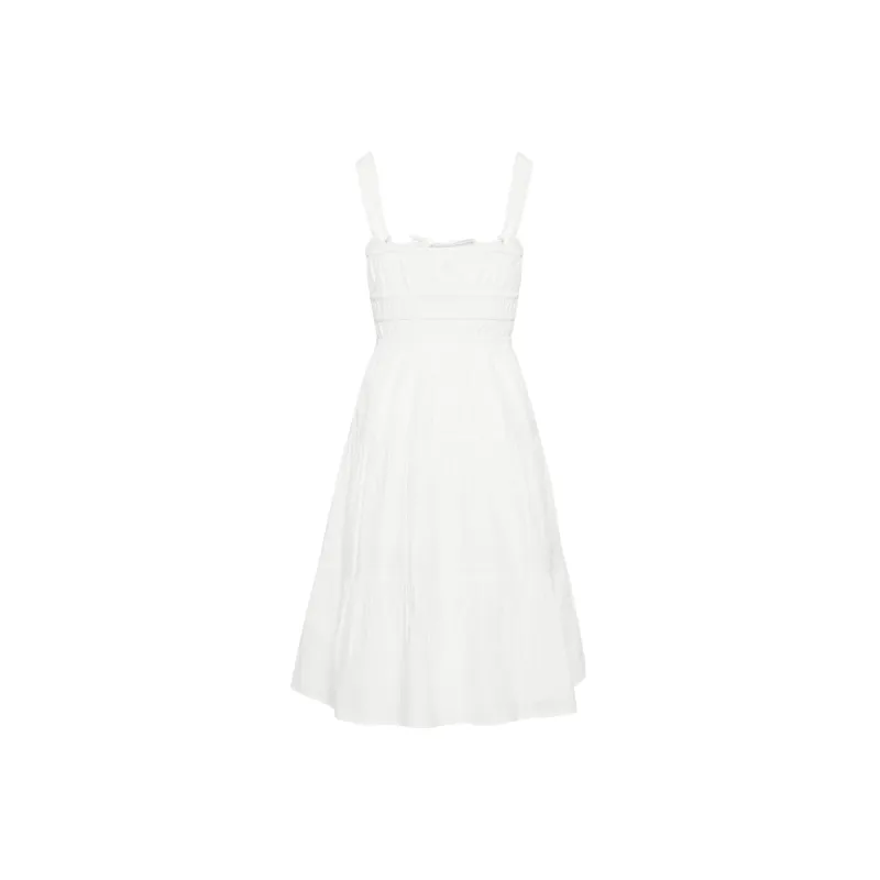 ARITZIA Sunday Best Martine Poplin Midi Dress Slip Dresses Women's White/White-1