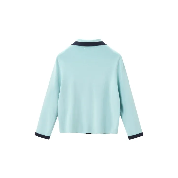 OVV Knitwear Women's Aqua Blue Trim 09-1
