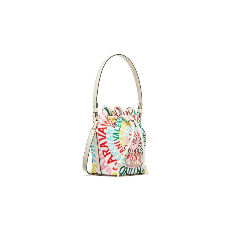 Valentino GARAVANI Canvas Bag, Bucket Bag, Shoulder Bag, Crossbody Bag, Handbag Mini Women's Multicolor-2