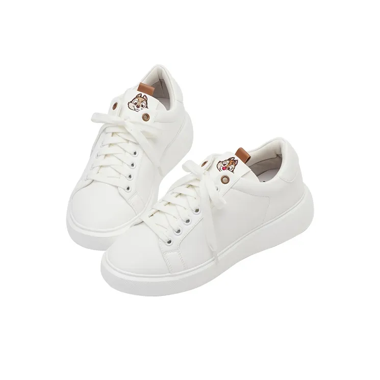 GRACEGIFT Stylish Skateboarding Shoes 3.5cm Women's White-3