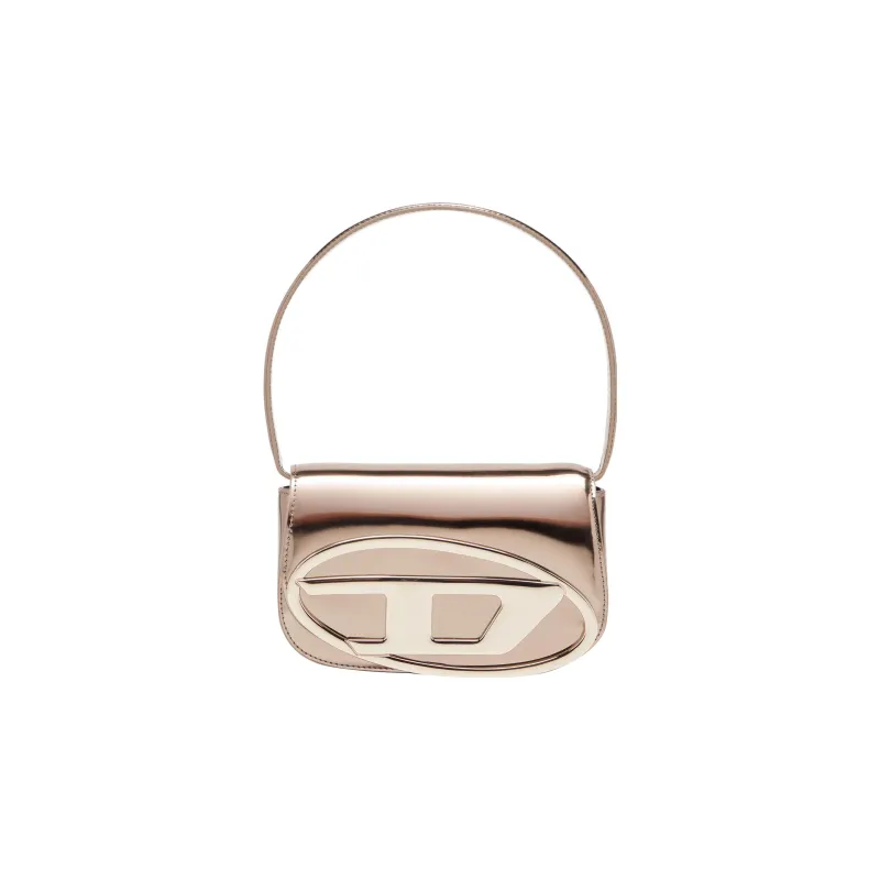 DIESEL Cow Leather Portable Crossbody Bag, Shoulder Bag Women's Champagne-0