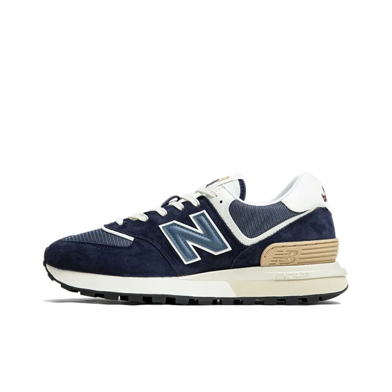 New Balance 574 Navy White Beige-0