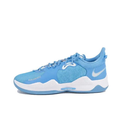 Nike PG 5 Basketball Shoes Men Low-Top Blue/White