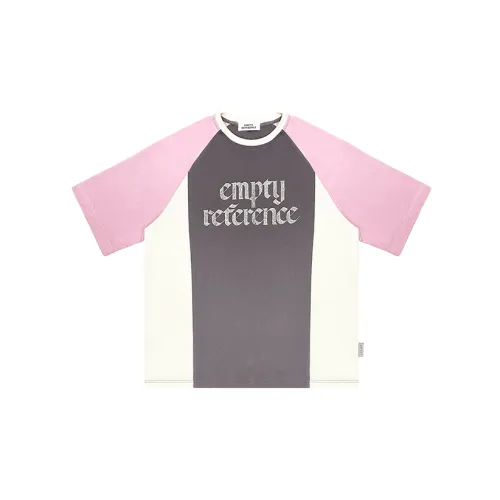 EMPTY REFERENCE T-Shirts Unisex Gray Pink