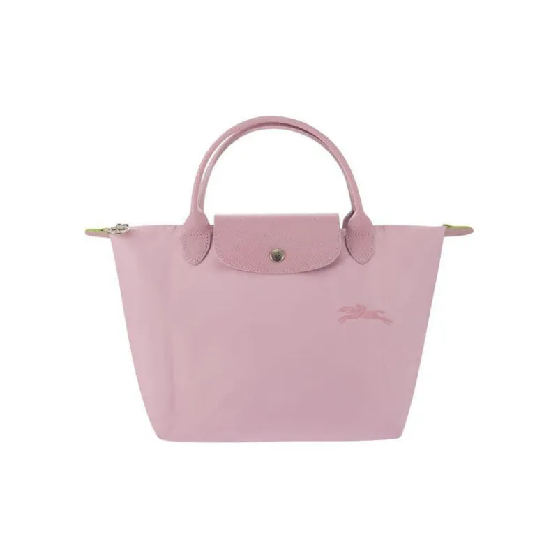 LONGCHAMP Le Pliage Green Cow Leather Handbag Small Size Women's Pink-0