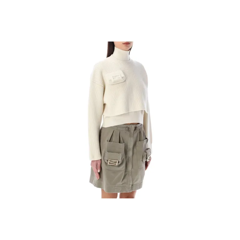 FENDI Pocket detail Roll Neck Jumper-2