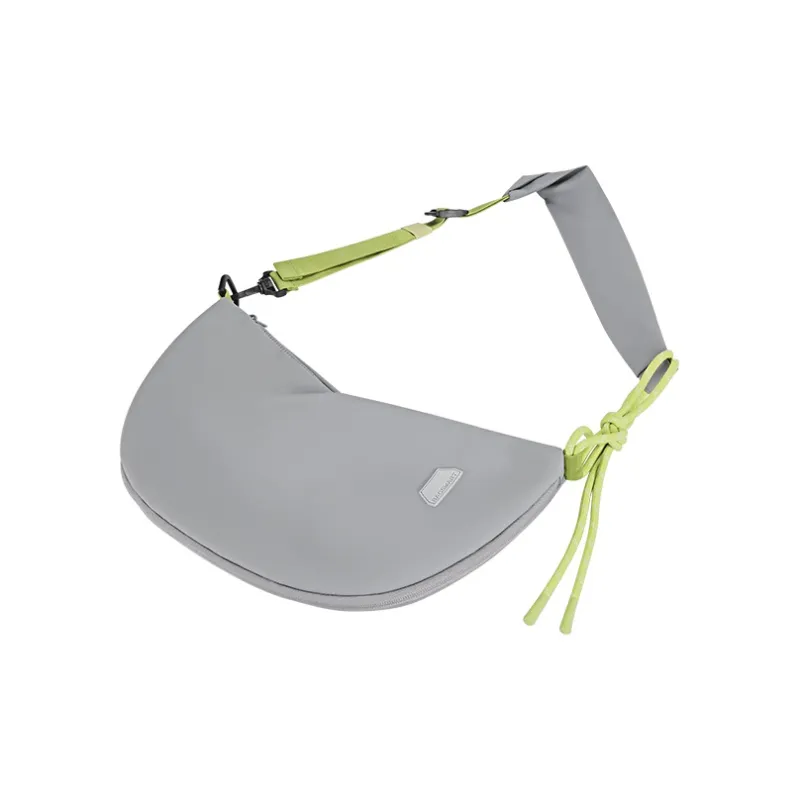 BAGSMART PU Dumpling Bag Crossbody Bag Regular Unisex Khaki/Functional Grey/Punk Black-7