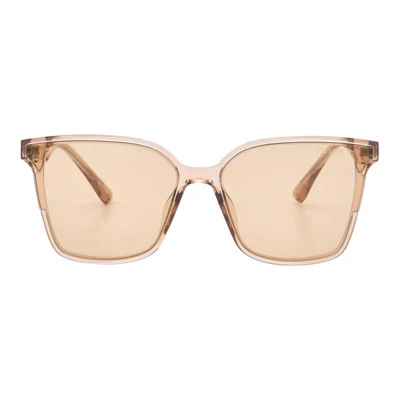 Sijue TR/Memory Plastic Alloy Square Sunglasses Unisex Black Frame/Tea Brown Frame-6