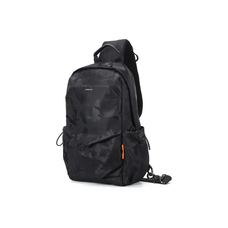 LANDCASE Fabric Crossbody Bags Sling Bags Unisex Black/Camouflage Black-0