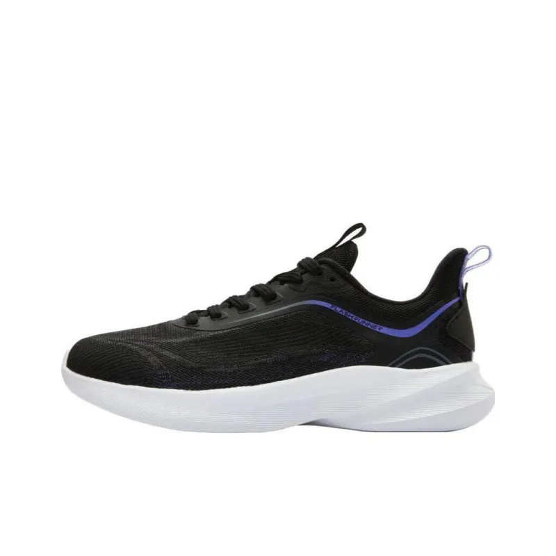 QIAODAN Cushioning Rebound Low Top Running Shoes Men's Black Purple-0