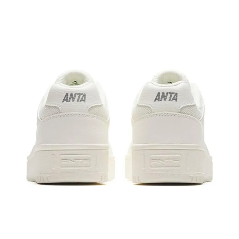 Anta Height Increasing Low Top Skateboard Shoes Men's White-2