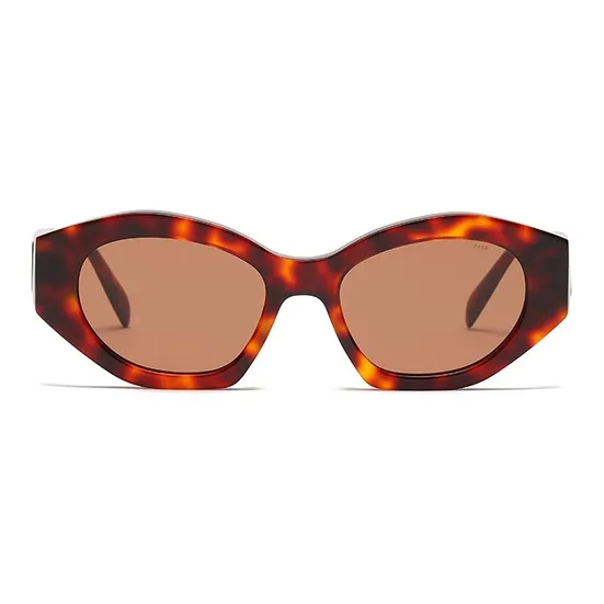 Prsr Irregular Shape Sunglasses Unisex White/Tortoiseshell-4
